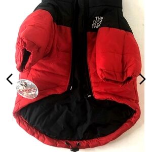 The Dog Fan Red and Black Puffer Jacket